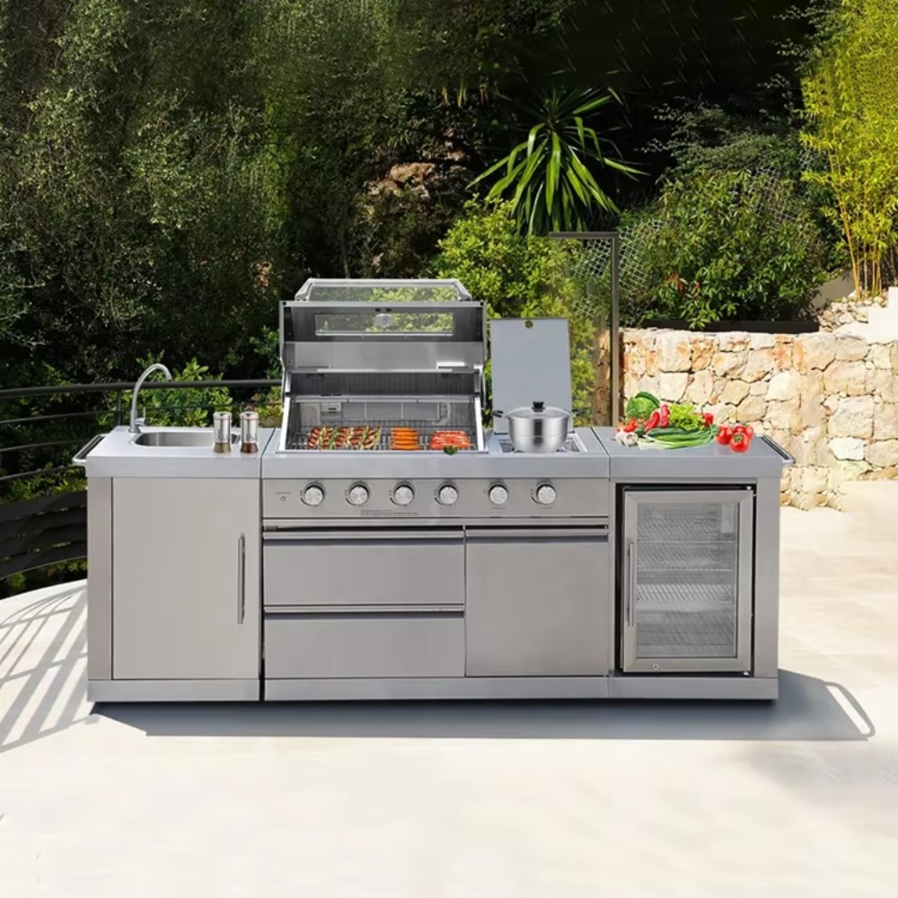 Outdoor Furniture Kitchener - Cucina da Esterno con Tettoia, Set