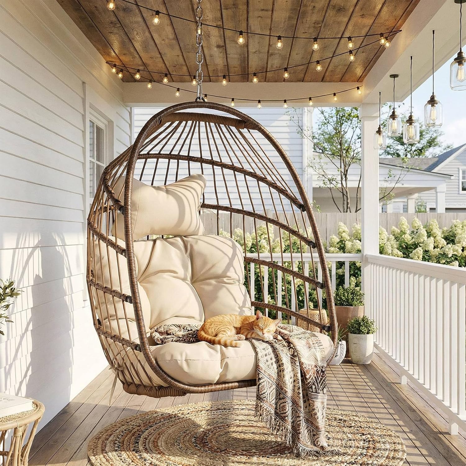 Hanging Egg Chair - Sedia a dondolo sospesa da esterno