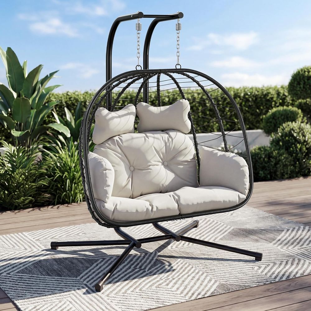 Hanging Egg Chair - Sedia a dondolo doppia a forma