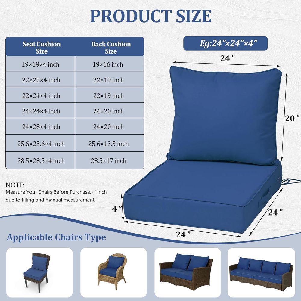 Set di 4 Cuscini Profondi per  - Outdoor Furniture Set recensione e prezzo