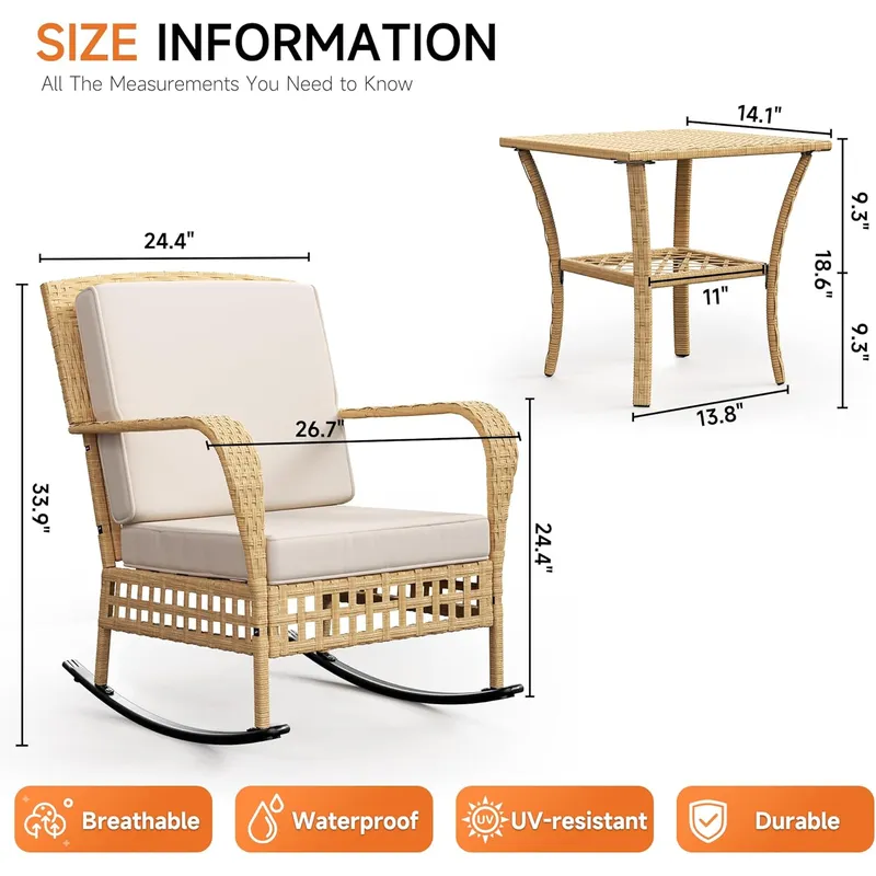 Set di Sedie a Dondolo da Este - Outdoor Furniture Rocking Chair recensione e prezzo
