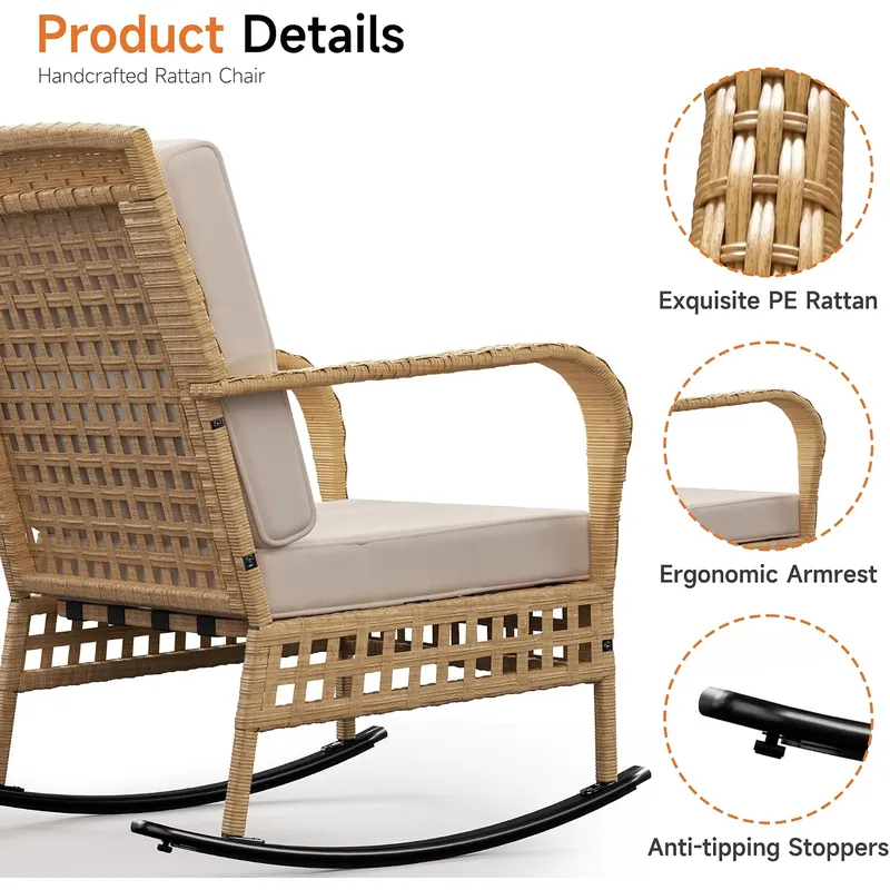 Set di Sedie a Dondolo da Este - Outdoor Furniture Rocking Chair recensione e prezzo
