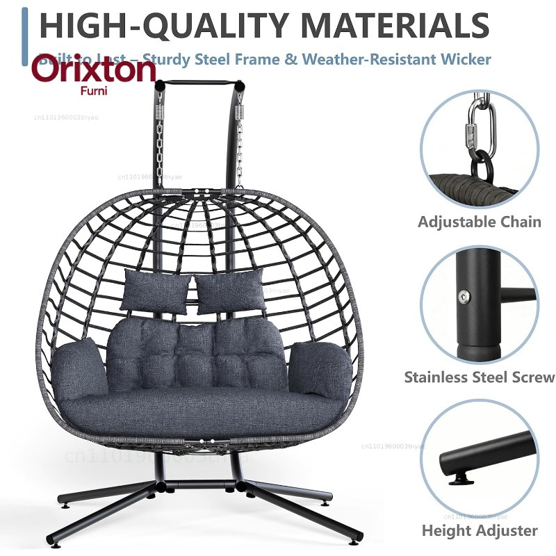 Sedia a dondolo doppia a forma - Hanging Egg Chair recensione e prezzo