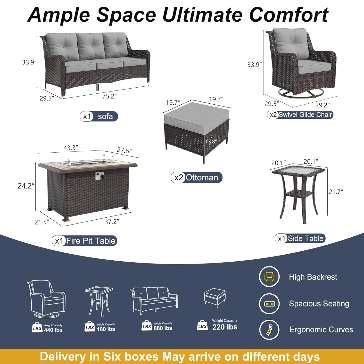 Set di Mobili da Patio a 7 Pez - Outdoor Furniture Ideas recensione e prezzo