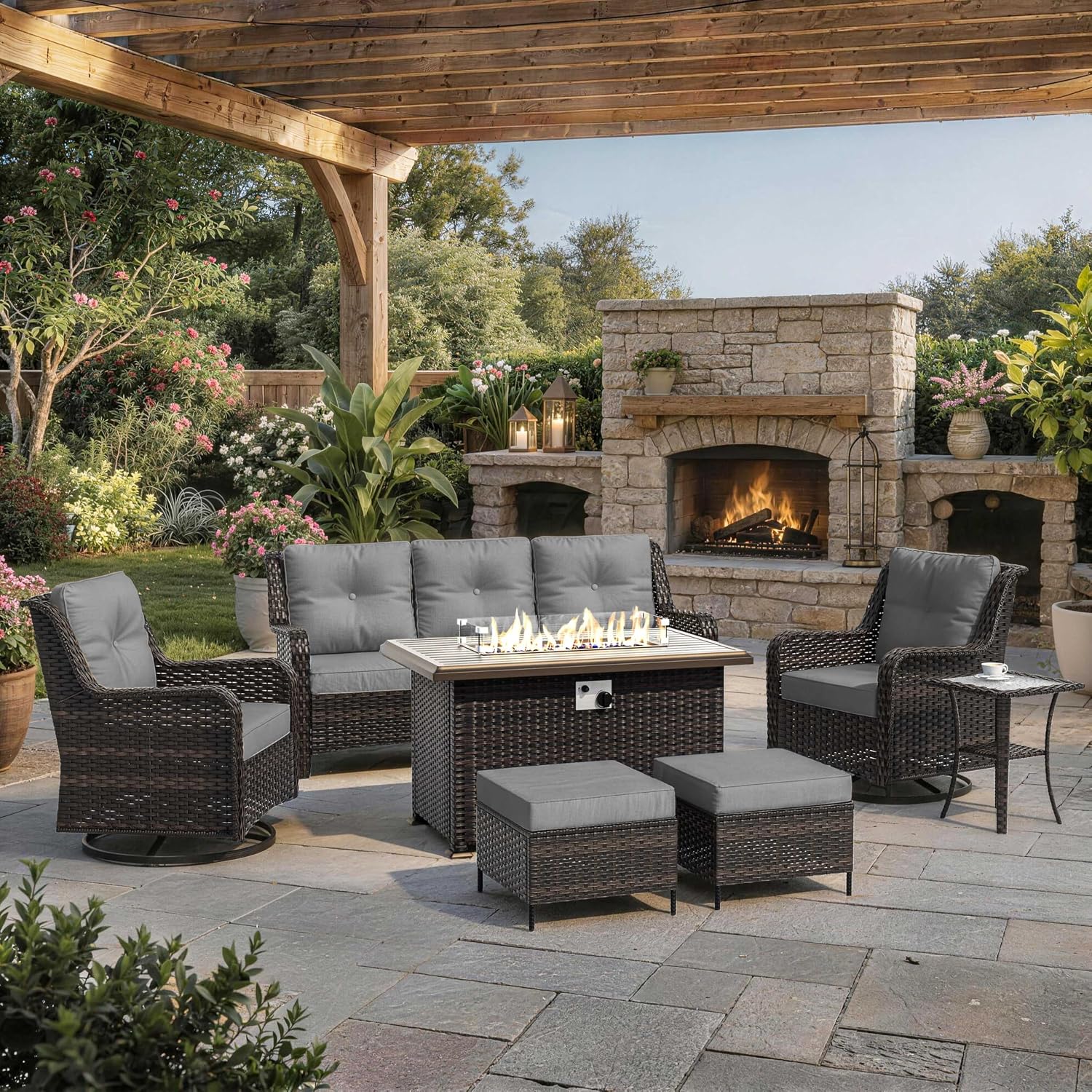 Set di Mobili da Patio a 7 Pez - Outdoor Furniture Ideas recensione e prezzo