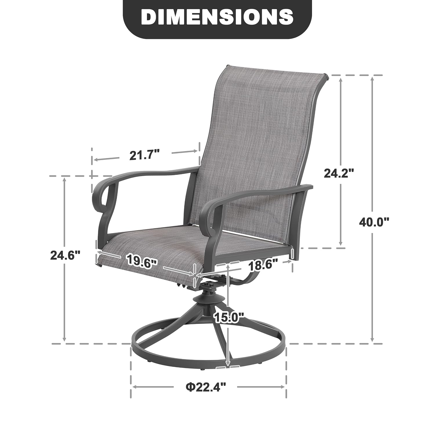 Set di 2 Sedie da Pranzo Girev - Outdoor Furniture Rocking Chair recensione e prezzo