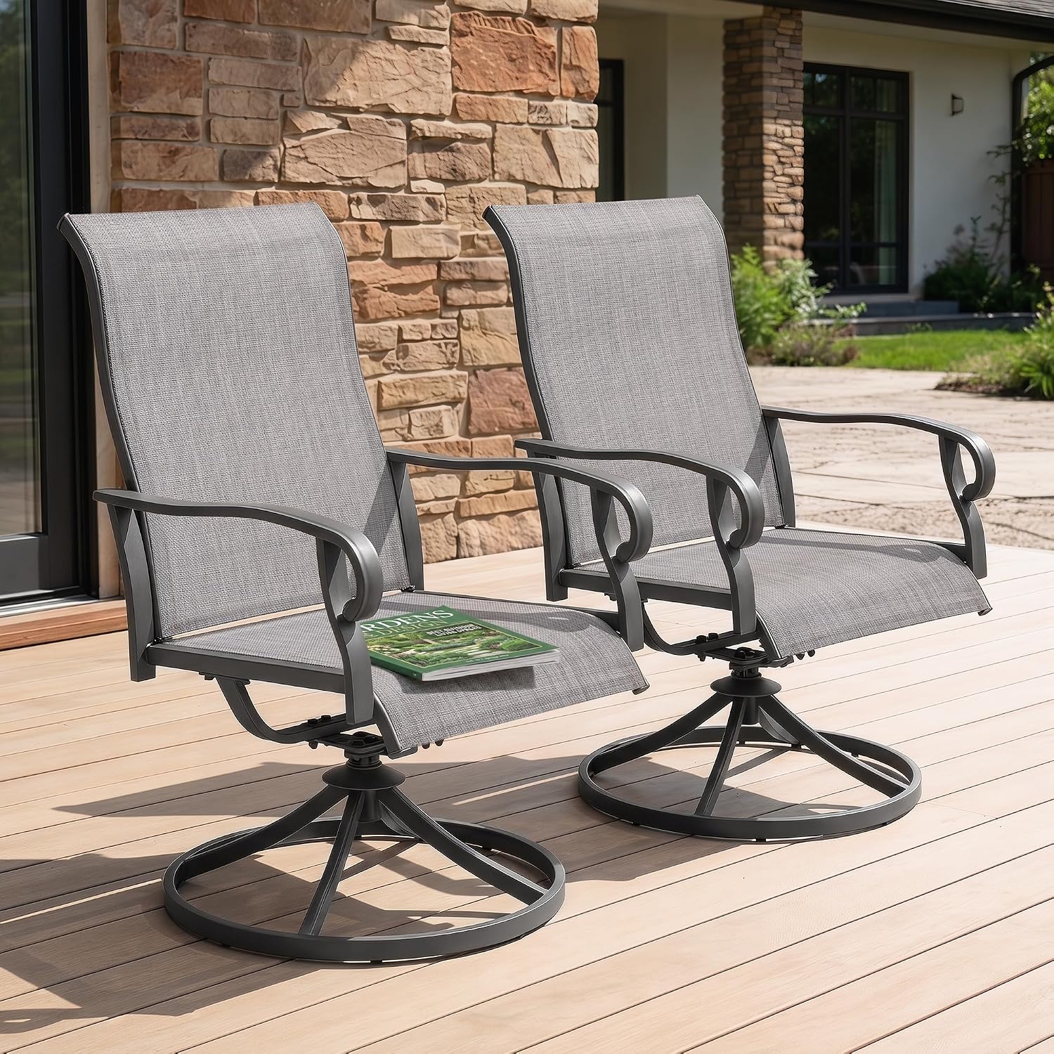 Set di 2 Sedie da Pranzo Girev - Outdoor Furniture Rocking Chair recensione e prezzo
