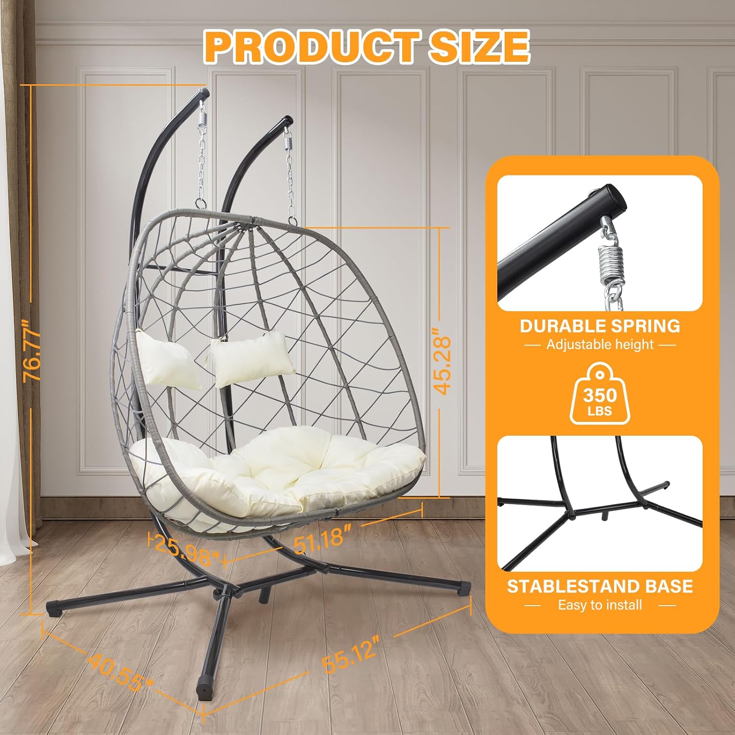 Sedia a dondolo a forma di uov - Hanging Egg Chair recensione e prezzo