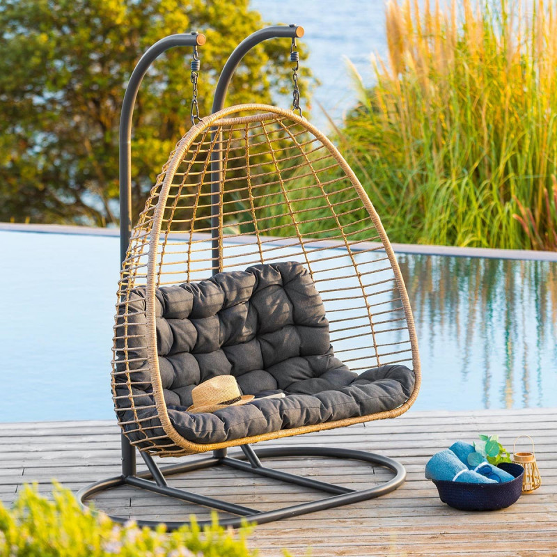 Sedie sospese di lusso a 2 pos - Hanging Egg Chair recensione e prezzo