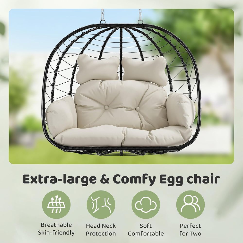 Sedia a dondolo doppia a forma - Hanging Egg Chair recensione e prezzo